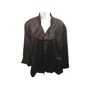 Woman's Ashley Stewart Black Plus Lightweight Jacket/ Blazer 24 W